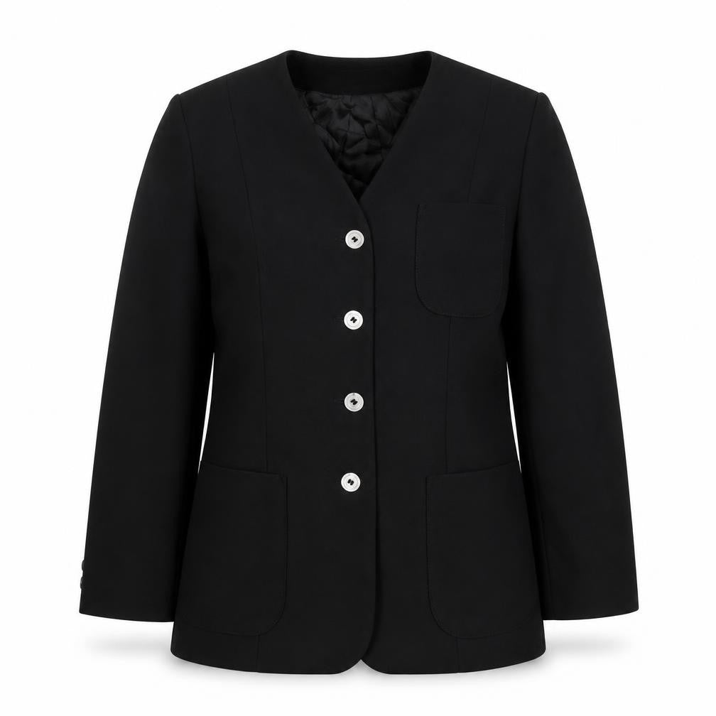 St Michael Womens Black Jacket Blazer Size 10 Button