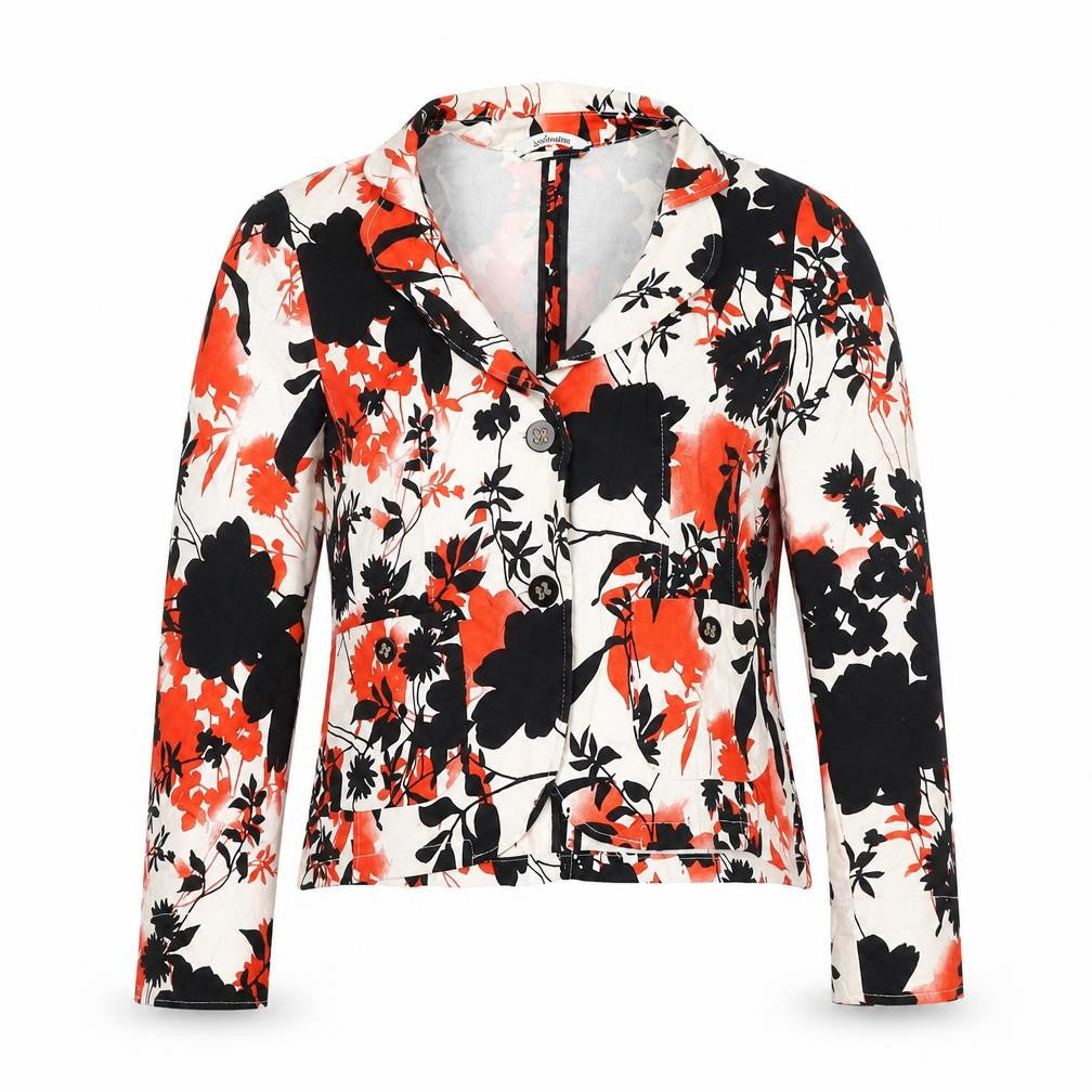 Steilmann Womens Multicoloured Floral Jacket Blazer Size 14 Button
