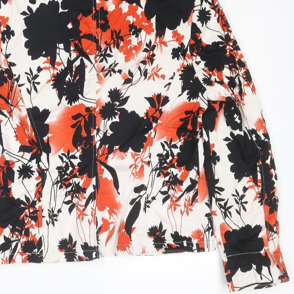 Steilmann Womens Multicoloured Floral Jacket Blazer Size 14 Button