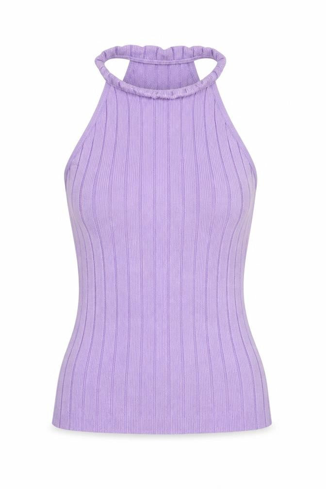 Zara Womens Purple Polyester Basic Tank Size XS Halter