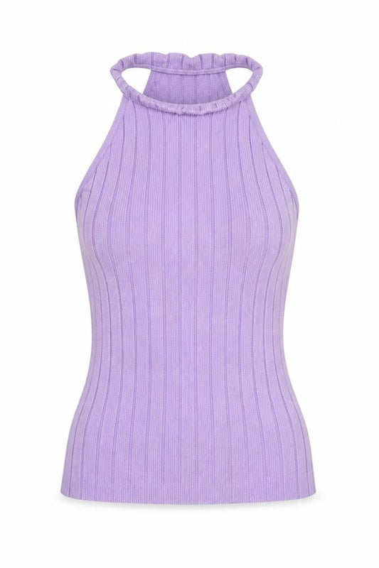 Zara Womens Purple Polyester Basic Tank Size XS Halter