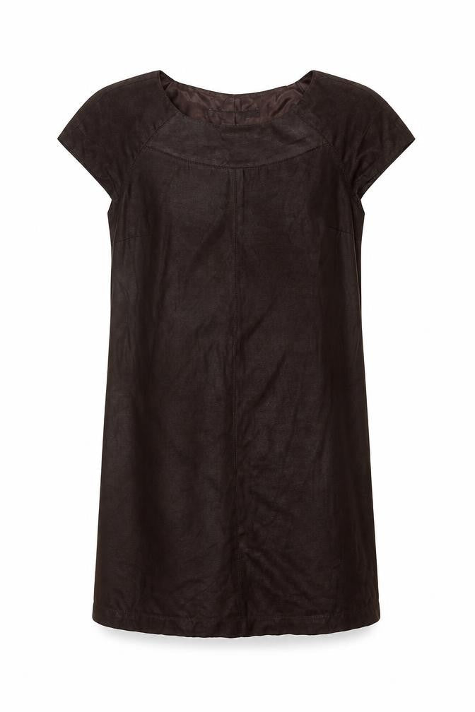 Zara Womens Brown Polyester Shift Size S Round Neck Pullover