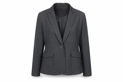 True True Womens Grey Polyester Jacket Blazer Size XL