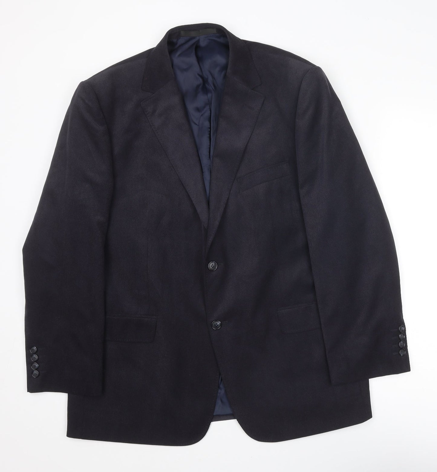 Marks and Spencer Mens Blue Polyester Jacket Suit Jacket Size 42 Regular