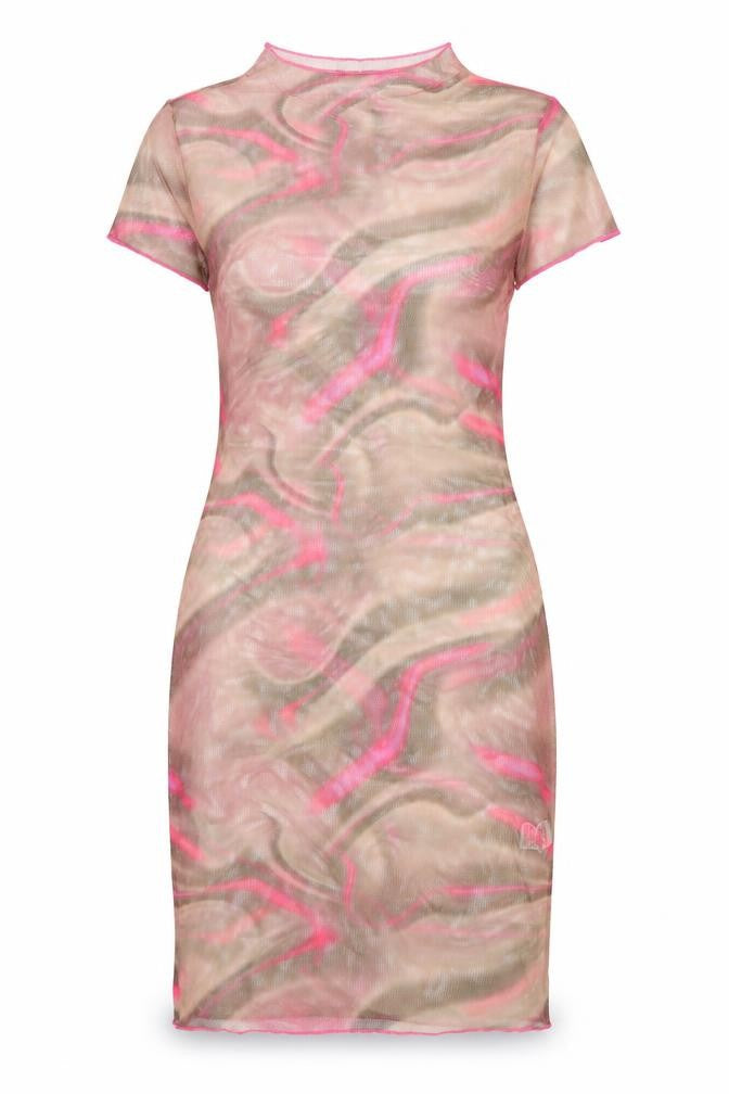 PRETTYLITTLETHING Womens Multicoloured Geometric Polyester Bodycon Size 12 Mock Neck Pullover