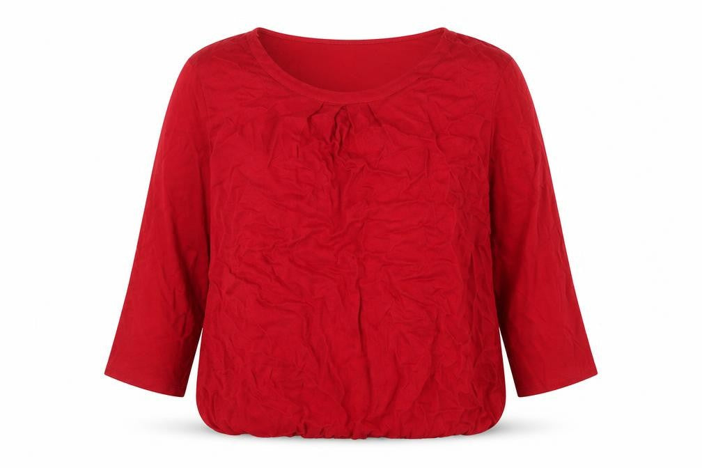 Betty Barclay Womens Red Viscose Basic Blouse Size 14 Round Neck