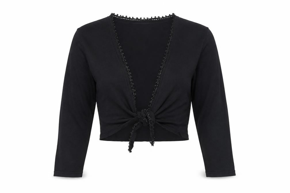 Kaliko Womens Black V-Neck Viscose Wrap Jumper Size 12