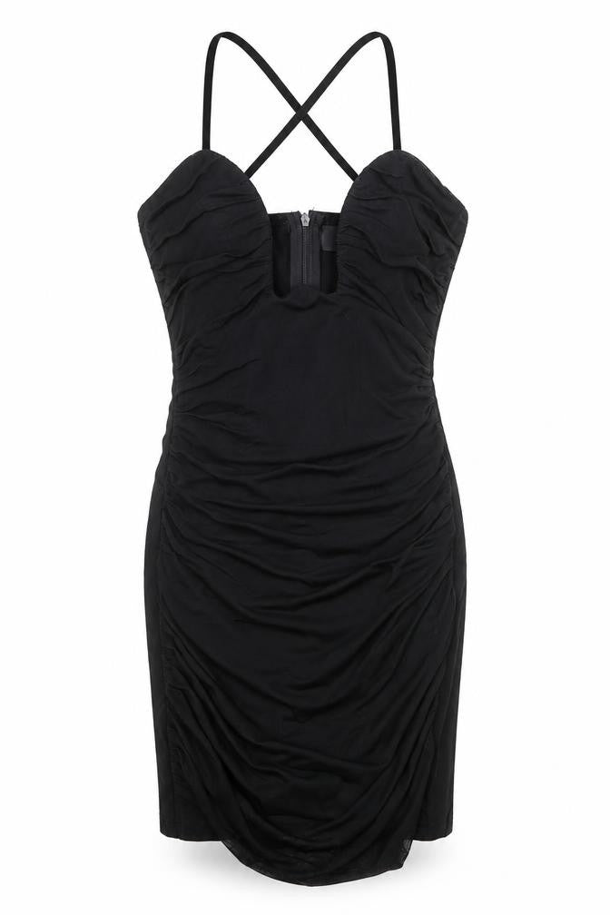 Misspap Womens Black Polyester Mini Size 6 Sweetheart Zip