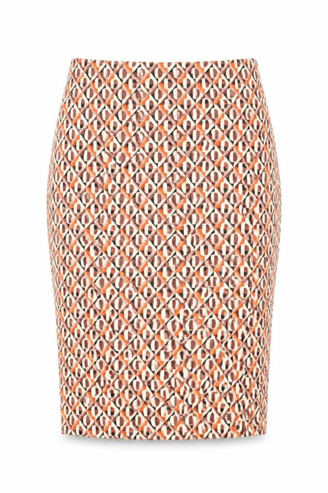 Zara Womens Multicoloured Geometric Polyester Straight & Pencil Skirt Size S