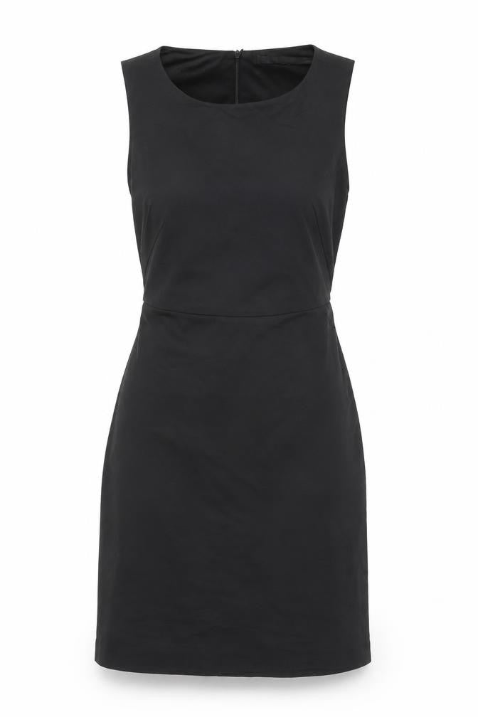 Zara Womens Black Polyester Shift Size S Round Neck Zip