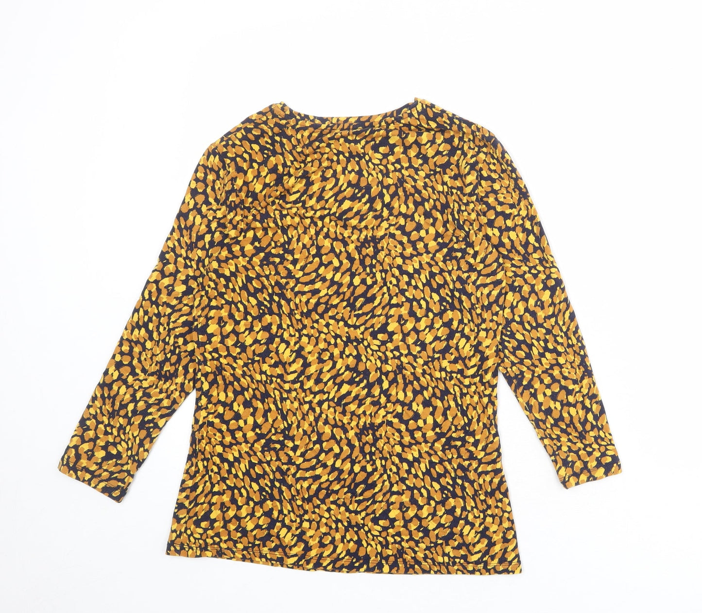 Warehouse Womens Multicoloured Geometric Polyester Basic Blouse Size 10 Round Neck