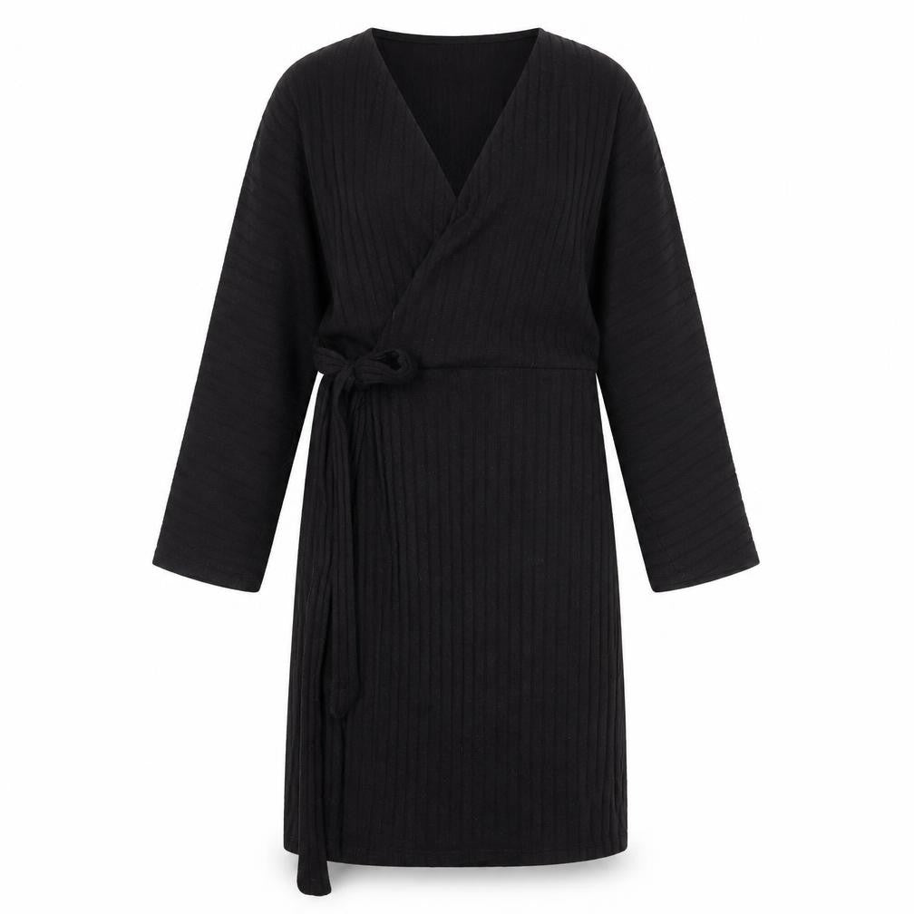 River Island Womens Black Polyester A-Line Size 10 V-Neck Tie