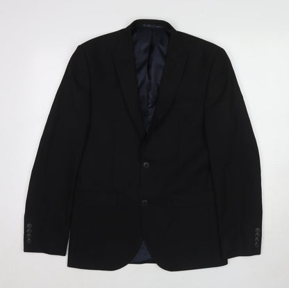 Next Mens Black Polyester Jacket Suit Jacket Size 38 Regular