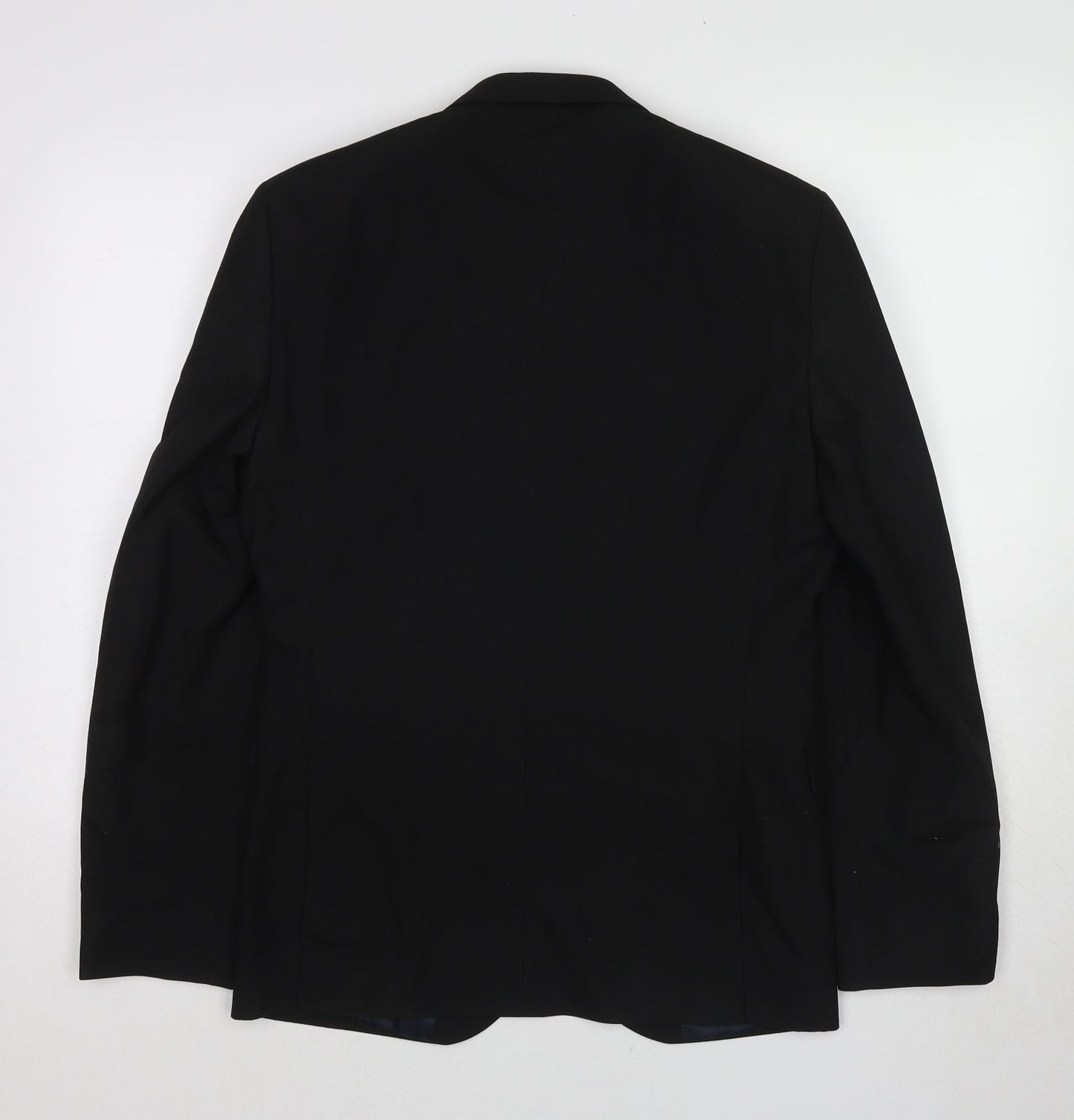 NEXT Mens Black Polyester Jacket Suit Jacket Size 38 Regular
