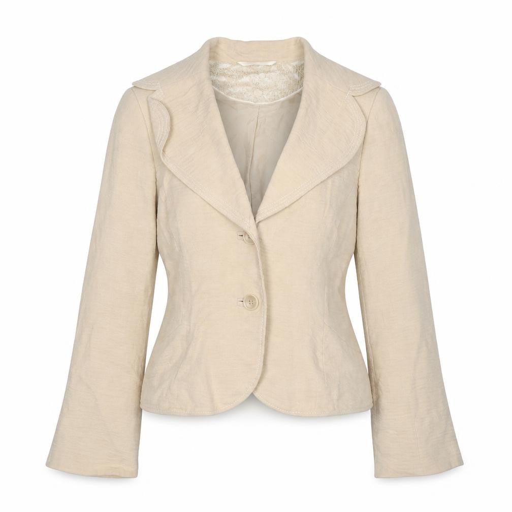 Coast Womens Beige Jacket Blazer Size 8 Button