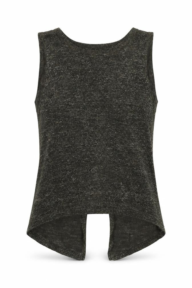 River Island Womens Green Acrylic Basic Tank Size 6 Round Neck