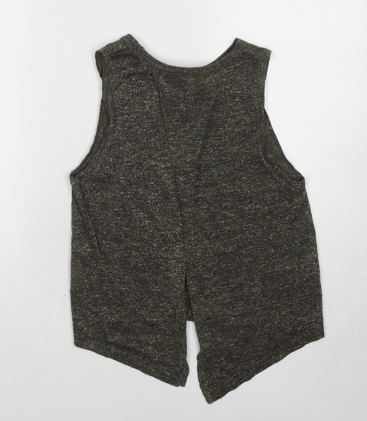 River Island Womens Green Acrylic Basic Tank Size 6 Round Neck