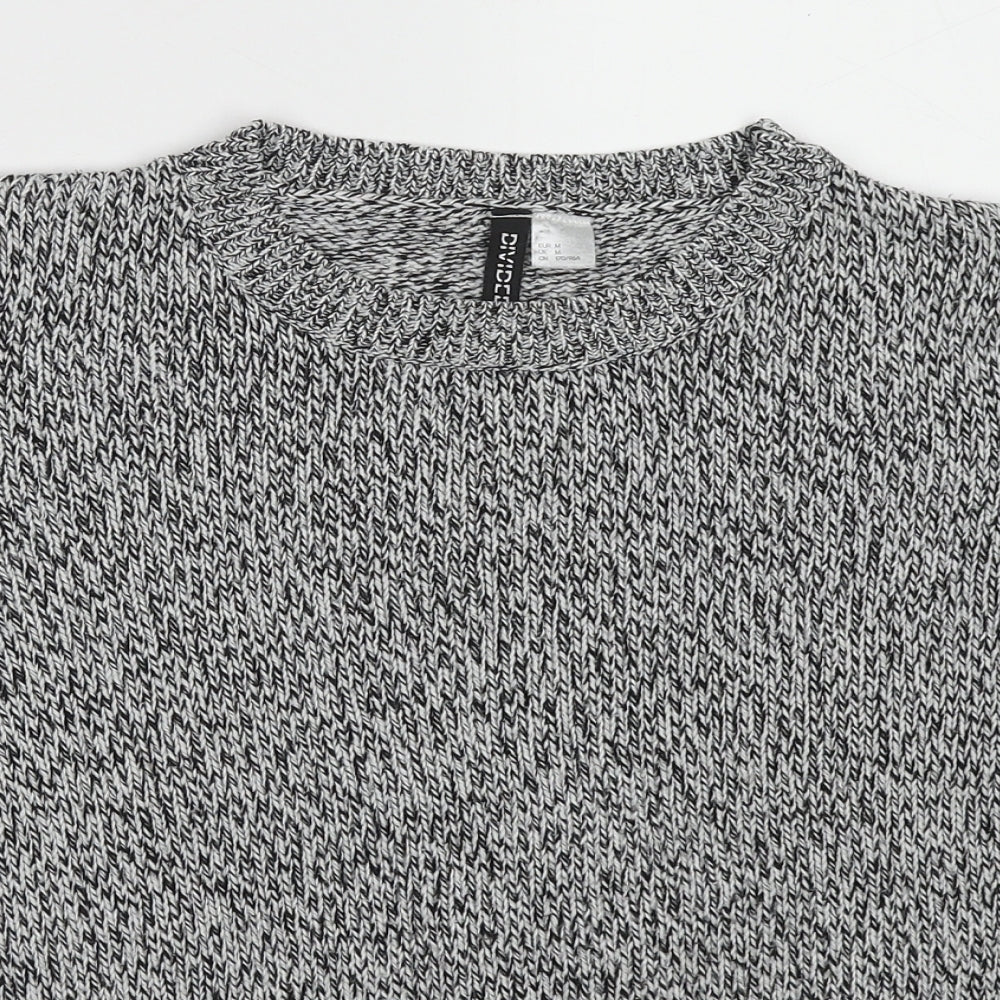 Divided by H&M Womens Grey Round Neck Acrylic Pullover Jumper Size M