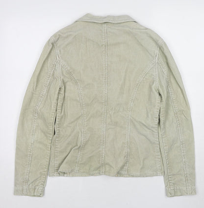 Back view of Red Herring women’s beige jacket, size UK 12, button
