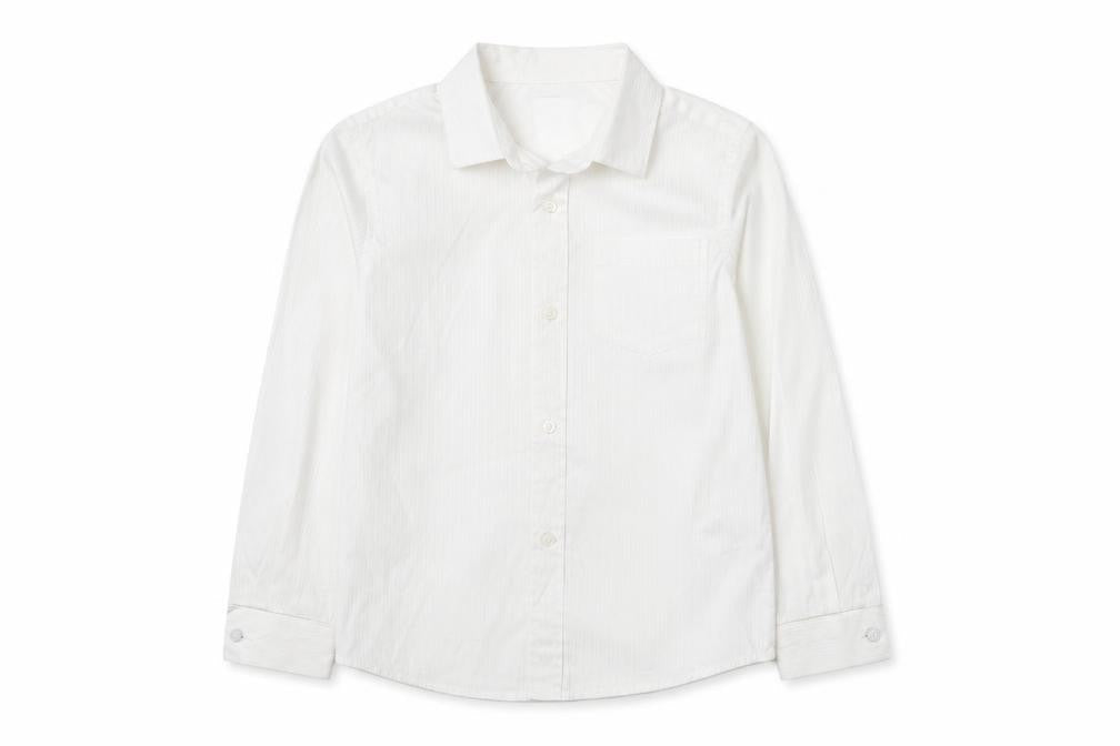 Autograph Boys White Polyester Basic Button-Up Size 6-7 Years Collared Button