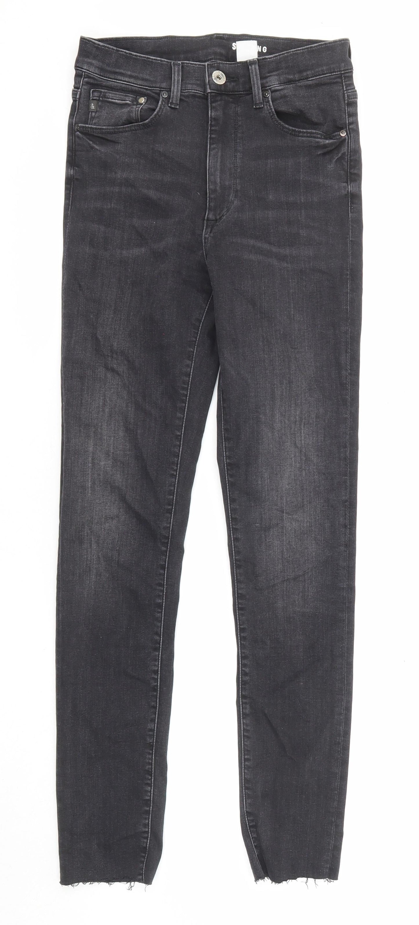 H&M Womens Black Cotton Skinny Jeans Size 27 in L32 in Regular Zip