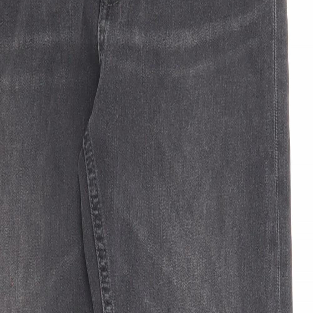 Marks and Spencer Womens Grey Cotton Skinny Jeans Size 8 L26 in Regular Zip