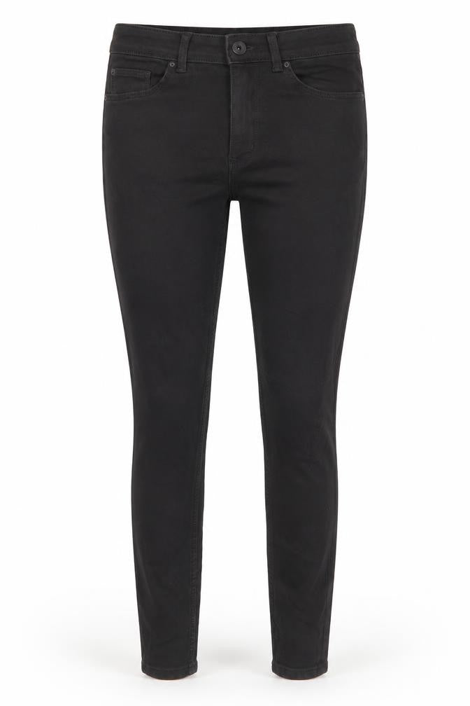 Marks & Spencer Womens Black Cotton Skinny Jeans Size 8 L26 in Regular Zip