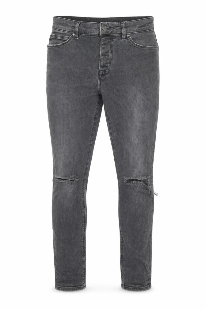ASOS Mens Grey Cotton Skinny Jeans Size 32 in L32 in Regular Zip