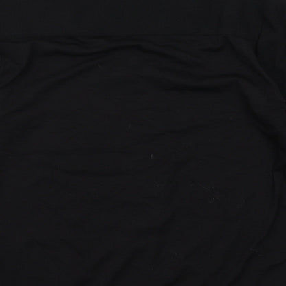 Marks & Spencer Womens Black Polyester Basic Blouse Size 10 V-Neck