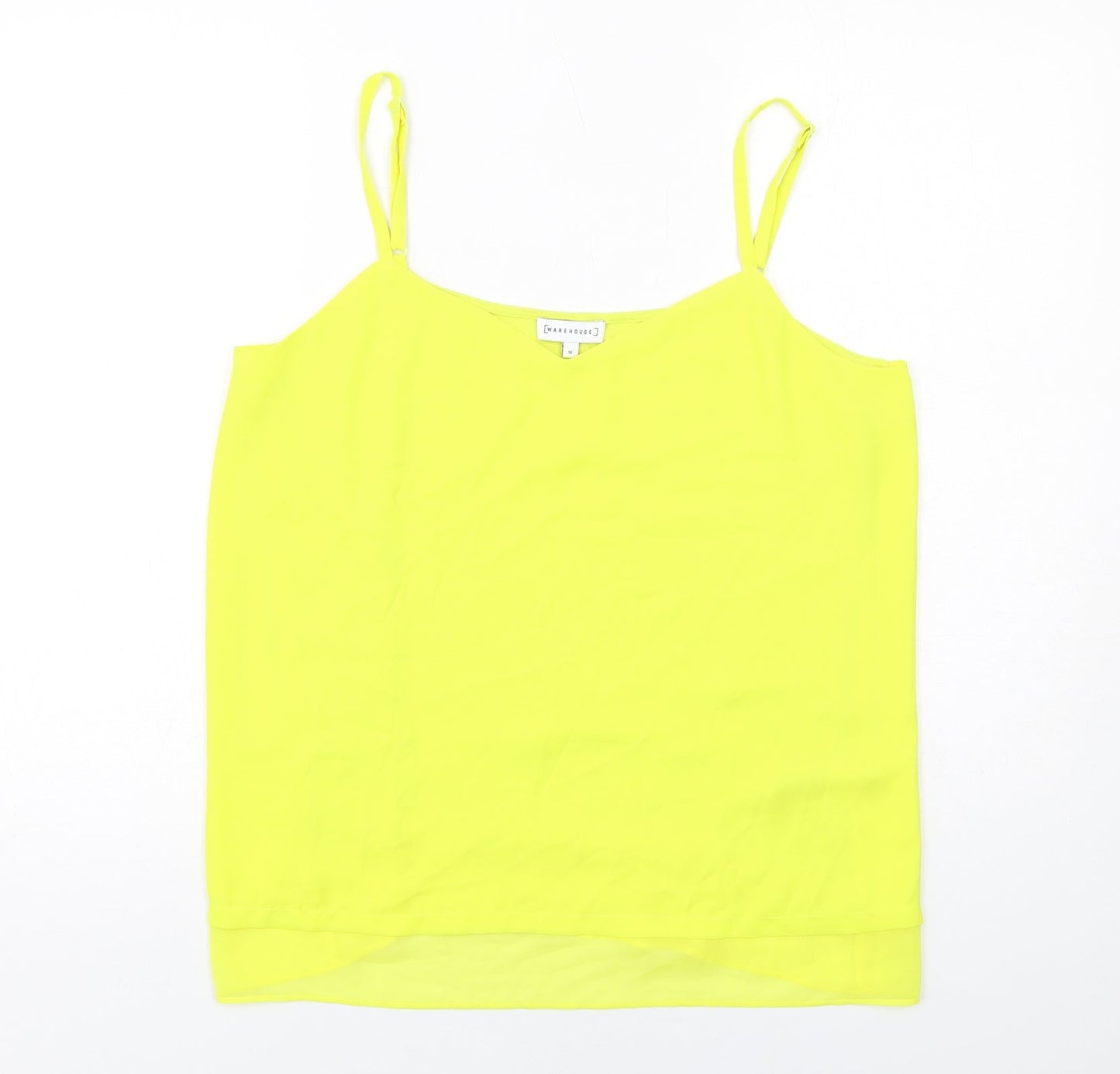 Warehouse Womens Yellow Viscose Camisole Tank Size 16 V-Neck