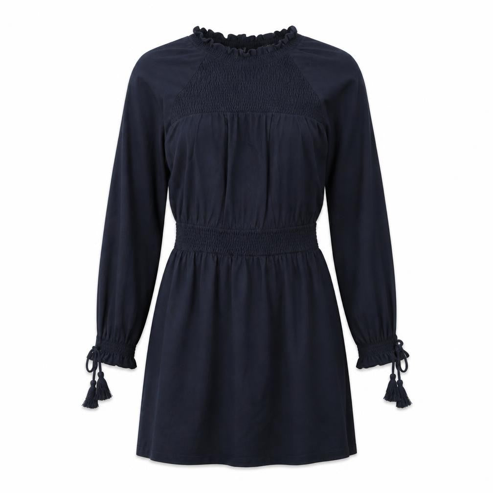 Topshop Womens Blue Cotton A-Line Size 10 Round Neck Pullover