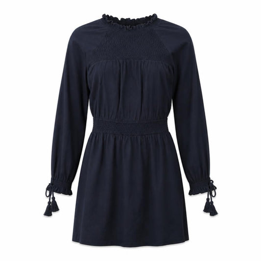 Topshop Womens Blue Cotton A-Line Size 10 Round Neck Pullover