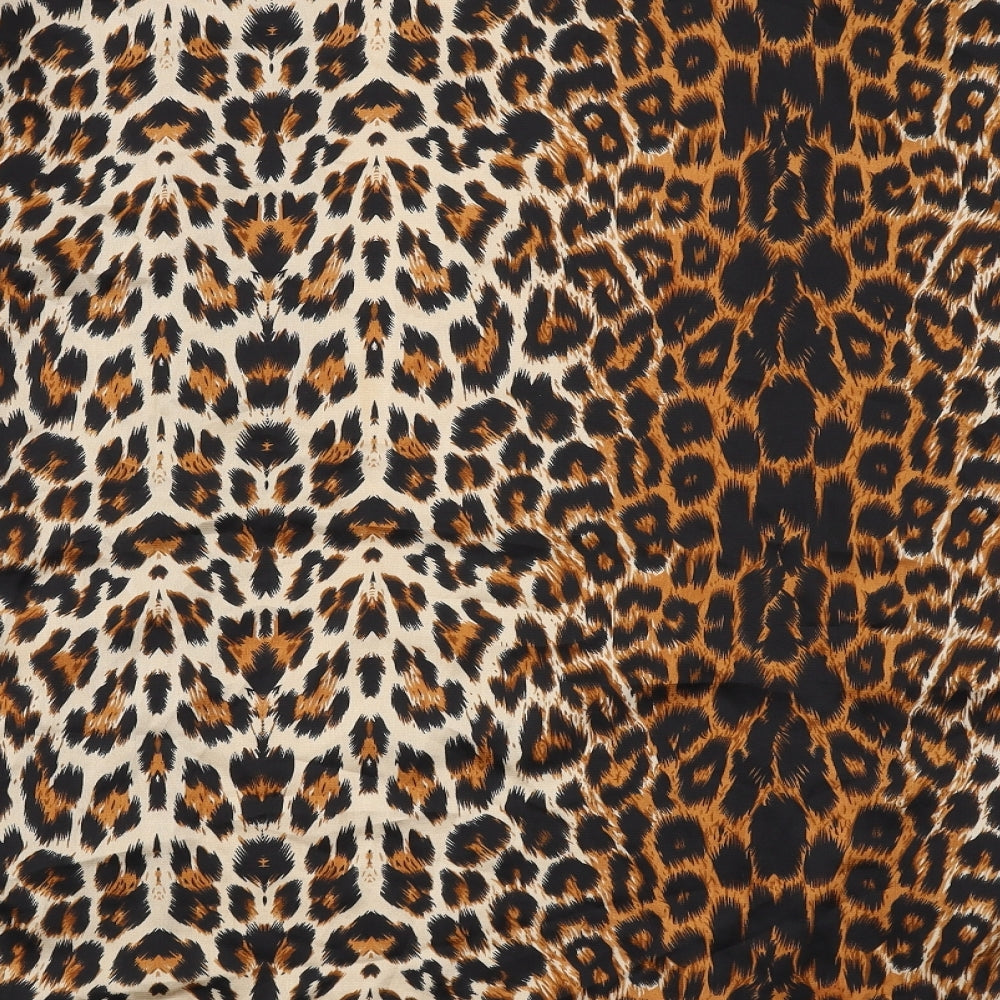 ICHI Womens Brown Animal Print Polyester Kimono Blouse Size S V-Neck - Leopard Print
