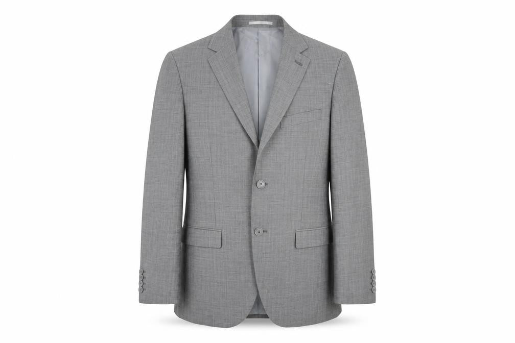 DYNK Mens Grey Wool Jacket Suit Jacket Size 38 Regular