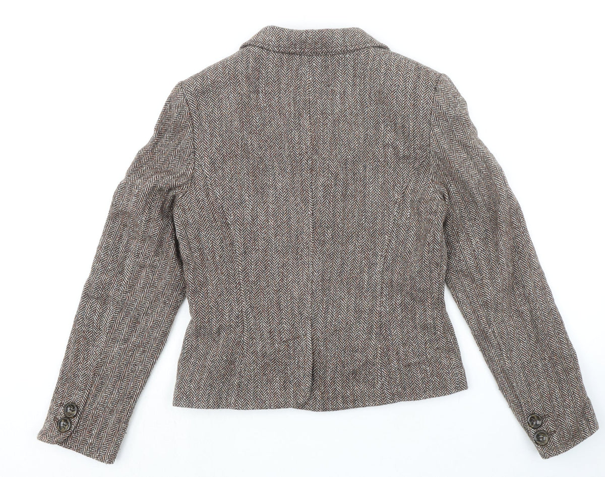 Per Una Womens Multicoloured Wool Jacket Blazer Size 10