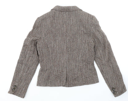 Per Una Womens Multicoloured Wool Jacket Blazer Size 10