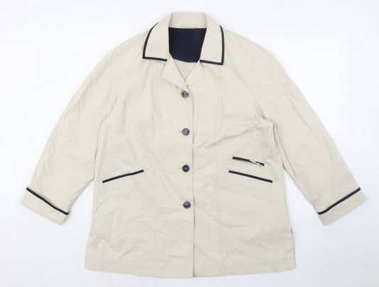 Berkertex Womens Beige Jacket Size 14 Button