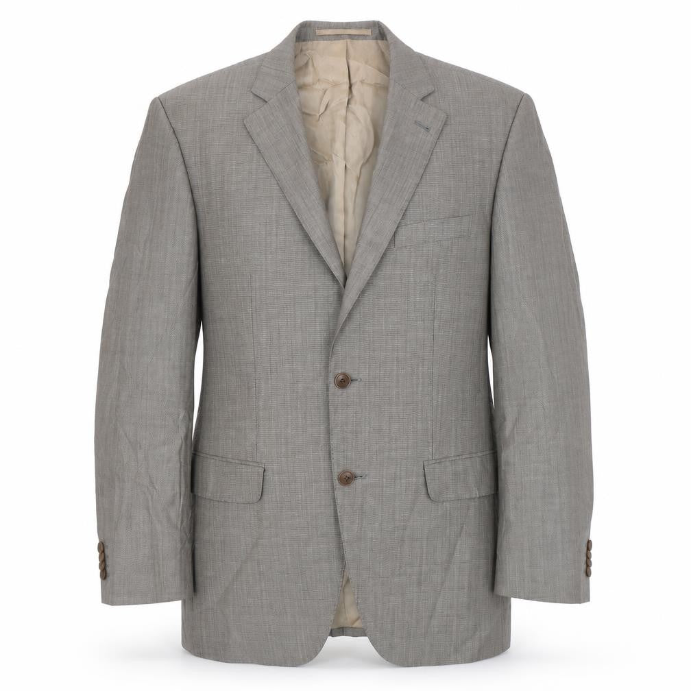 Benvenuto Mens Beige Wool Jacket Suit Jacket Size 44 Regular