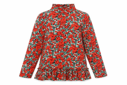 Missguided Womens Multicoloured Floral Polyester A-Line Size 6 Mock Neck Button