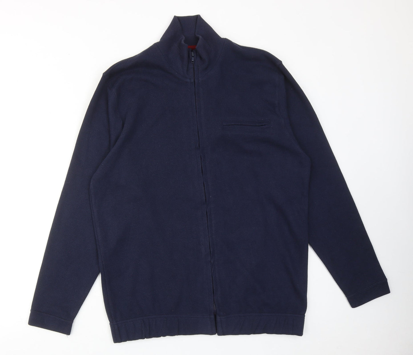St.Bernard Mens Blue Polyester Full Zip Sweatshirt Size M