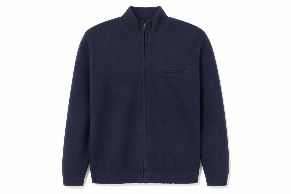 St.Bernard Mens Blue Polyester Full Zip Sweatshirt Size M