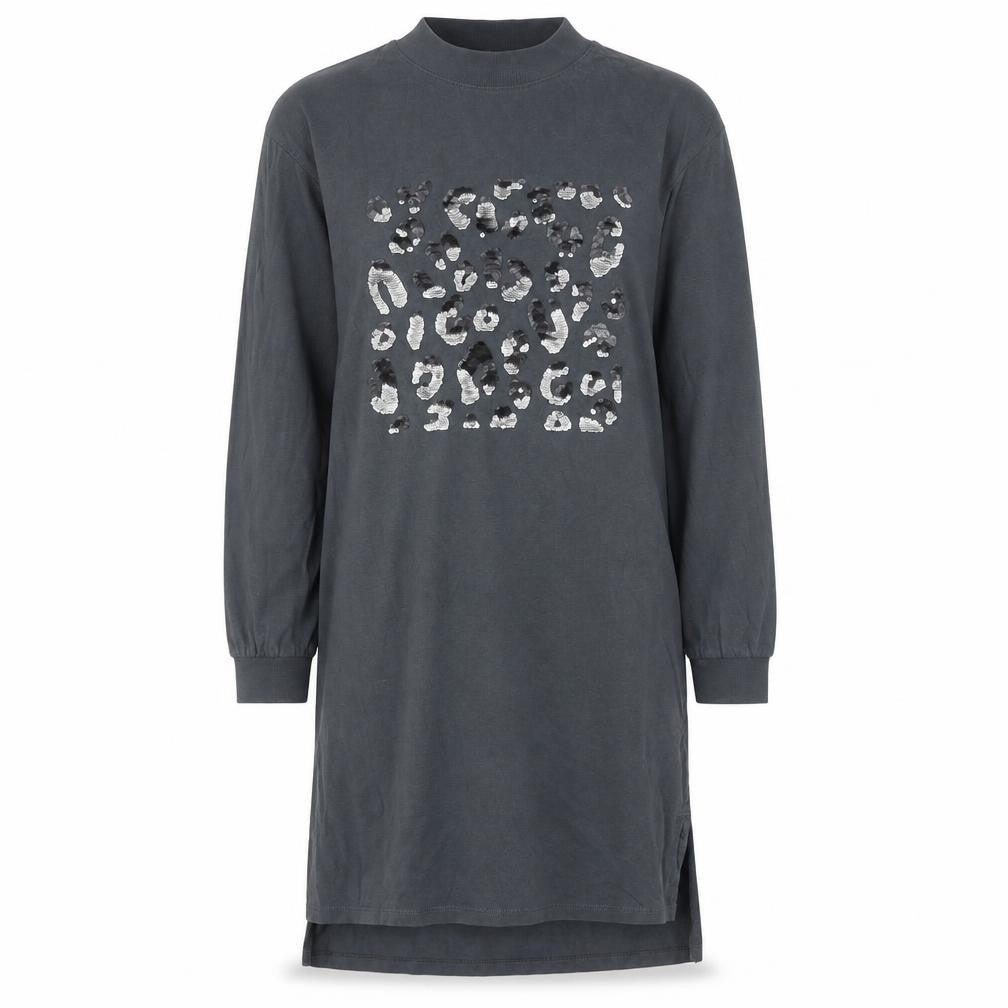 NEXT Girls Grey Cotton A-Line Size 10 Years Round Neck Pullover - Oversized