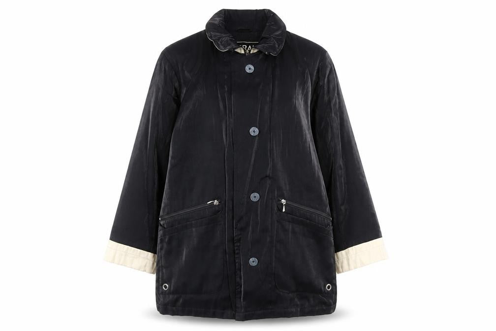 Astraka Womens Black Overcoat Coat Size S Zip