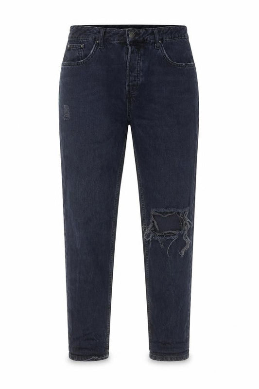 Topshop Womens Blue Cotton Tapered Jeans Size 30 in L30 in Regular Zip