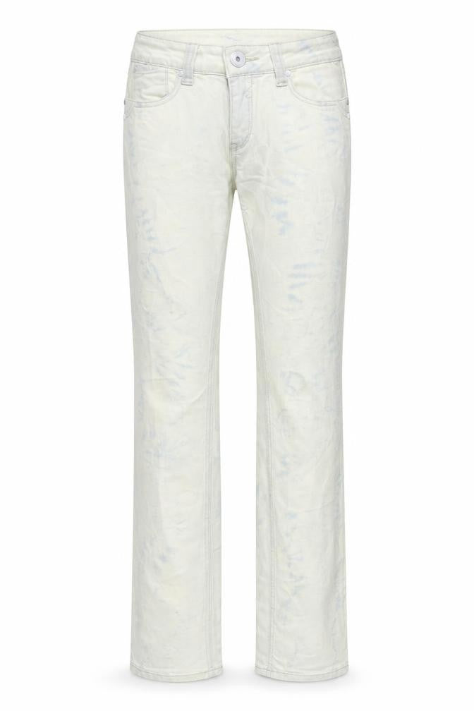 Newplay Womens Blue Cotton Straight Jeans Size M L32 in Regular Zip - Tie Dye Effect