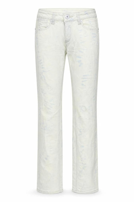 Newplay Womens Blue Cotton Straight Jeans Size M L32 in Regular Zip - Tie Dye Effect