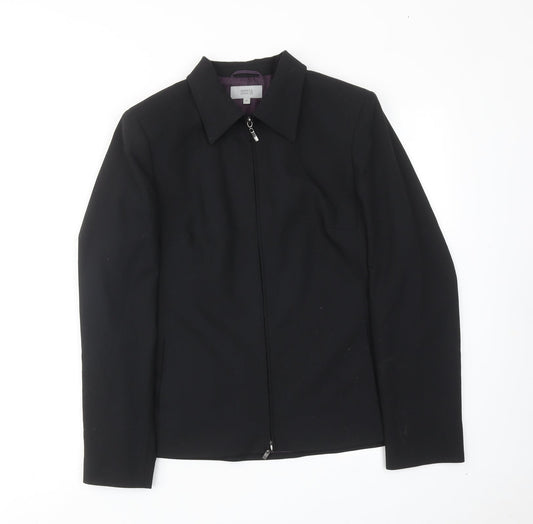 Marks and Spencer Womens Black Jacket Size 12 Zip