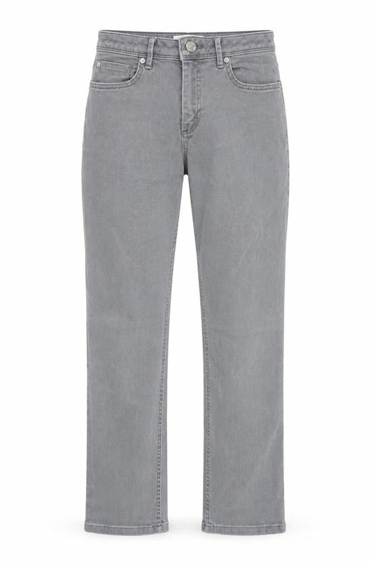 Per Una Womens Grey Cotton Straight Jeans Size 26 in L27 in Regular Zip