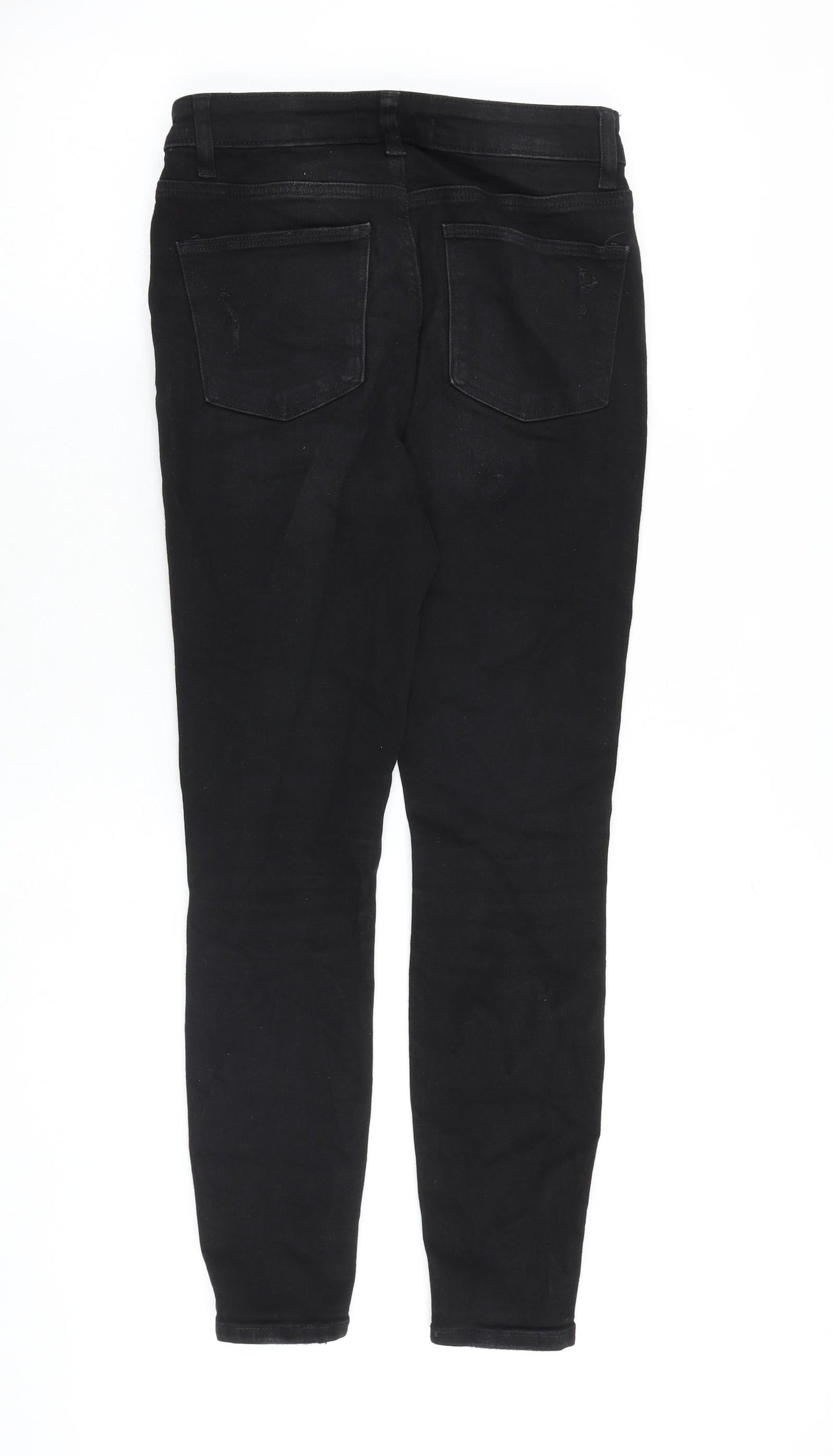 Denim & Co. Womens Black Cotton Skinny Jeans Size 10 L28 in Regular Zip