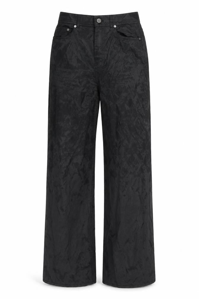 & Other Stories Womens Black Polyester Trousers Size 6 L33 in Regular Zip